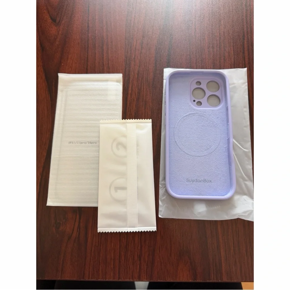SuydanBox Lilac iPhone 16 Pro Silicone Magnetic Phone Case & Screen Cover - NWT